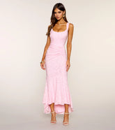 Sculpted Grace Jacquard Midi Dress