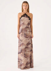 Zamarita Halter Maxi Dress - Golden Tiger