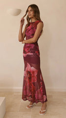 Delara Maxi Dress - Fuchsia