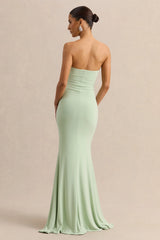 Melva | Mint Bandeau Maxi Dress