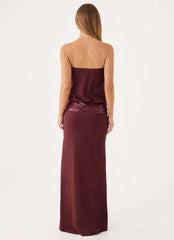 Posine Strapless Maxi Dress - Maroon
