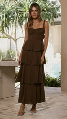 Odilia Maxi Dress - Chocolate