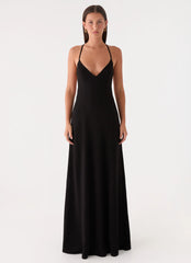 Russian Roulette Maxi Dress - Black