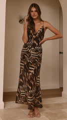 Sharn Maxi Dress - Chocolate Zebra