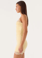 Almost Ready Mini Dress - Baby Yellow