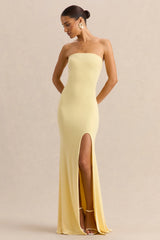 Melva | Lemon Bandeau Maxi Dress