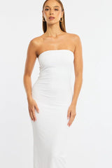 White Strapless Bodycon Dress