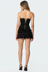 Sofia Boned Ruffle Mini Dress