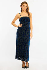 Blue Midi Dress Strappy