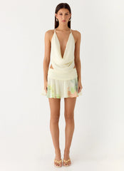 Blushing Bloom Mini Skirt - Spring Meadow