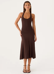 Klyne Midi Dress - Chocolate