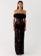 Gracie Twist Maxi Dress - Black