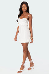 Philippa Embroidered Cotton Mini Dress