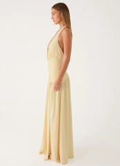 Makena Halter Maxi Dress - Yellow