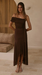 Lucy Maxi Dress - Brown