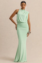 Umaira | Mint High-Neck Maxi Dress