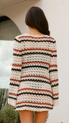 Bron Mini Dress - Natural Stripe