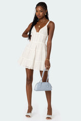 Bennett Eyelet Corset Mini Dress