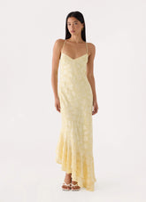 Take A Photo Midi Dress - Yellow