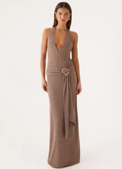 Talk To You Maxi Dress - Taupe