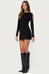 Billy Cutout Boat Neck Mini Dress