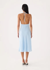Valeska Beaded Midi Dress - Blue