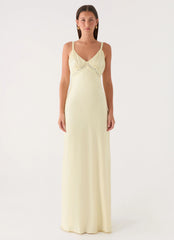 Tove Lace Maxi Dress - Yellow