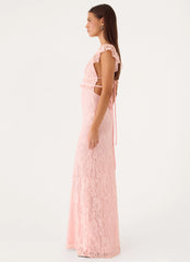 Giulia Lace Maxi Dress - Pink