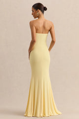 Melva | Lemon Bandeau Maxi Dress