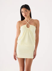 Etta Halter Mini Dress - Yellow