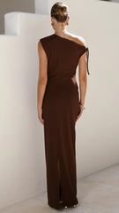Lealah Maxi Dress - Chocolate