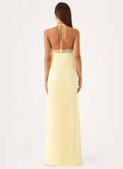 Samaria Halter Maxi Dress - Yellow