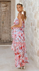 Soho Maxi Dress - Pink Floral