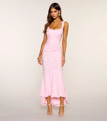 Sculpted Grace Jacquard Midi Dress