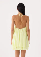 Alicelle Halter Mini Dress - Yellow