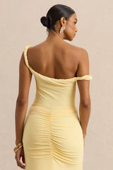 Kesia | Lemon Twisted Asymmetric Thong Bodysuit