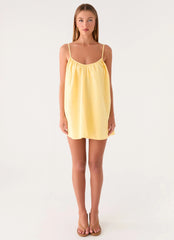 Lorima Mini Dress - Lemon