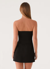 Della Strapless Mini Dress - Black