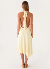 Ignite It Midi Dress - Lemon