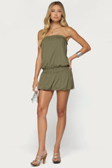 Layton Studded Strapless Bubble Mini Dress