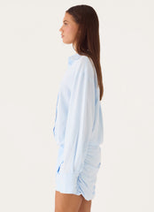 Galilea Shirt Mini Dress - Blue