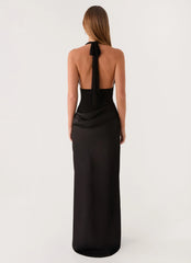 Emaretta Halter Maxi Dress - Black