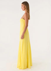 Carlin Maxi Dress - Bright Lemon