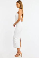 White Strapless Bodycon Dress