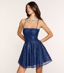 Isla Glitter Sequin A-Line Dress