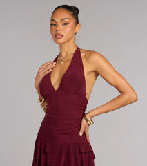 Sweet Escape Ruffle Halter Romper