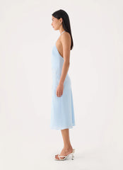 Valeska Beaded Midi Dress - Blue