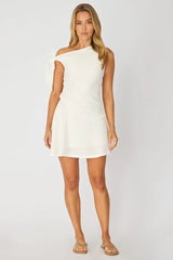 White Off Shoulder Dress Mini