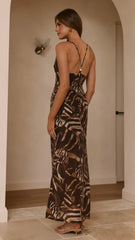 Sharn Maxi Dress - Chocolate Zebra