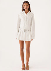 Calipso Shirt Dress - White